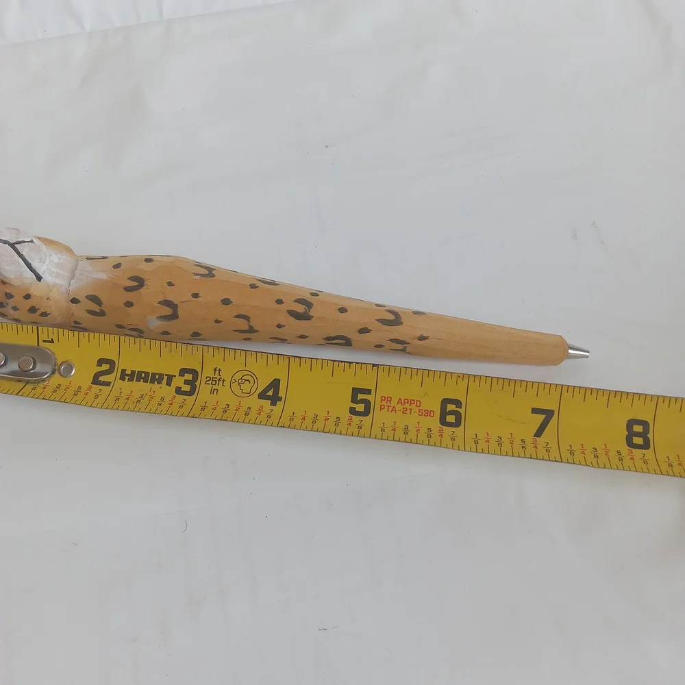 Leopard Print Wooden Walking Cane